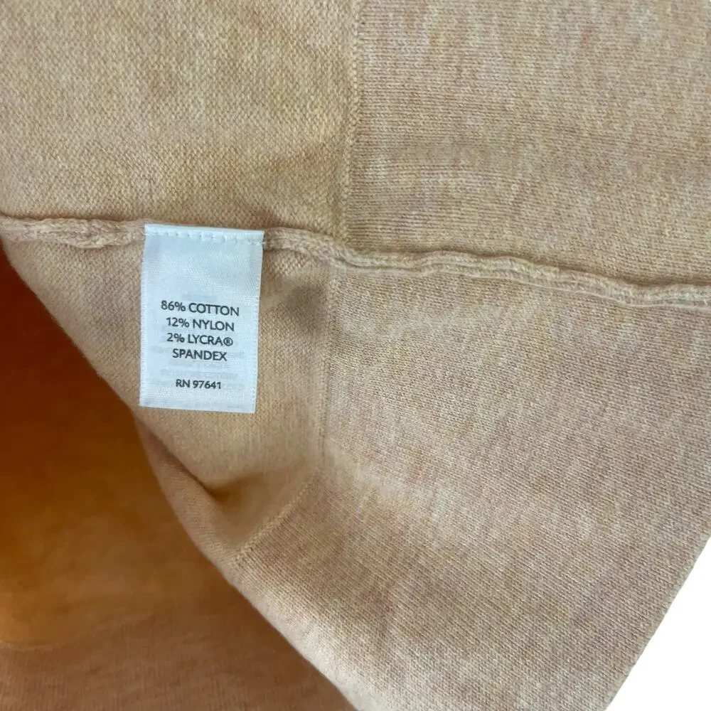 J. Jill Women's Size Large Light Orange Button Cardigan Sweater - Picture 6 of 9